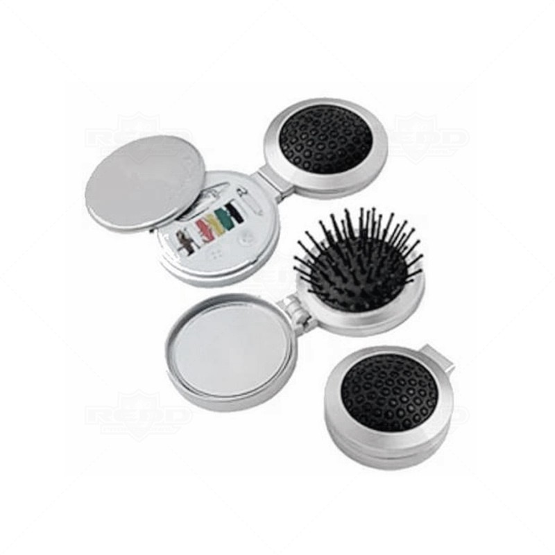 Escova com Espelho e Kit Costura para Brindes