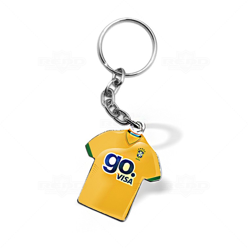 Chaveiro de Metal Formato Camiseta Personalizado