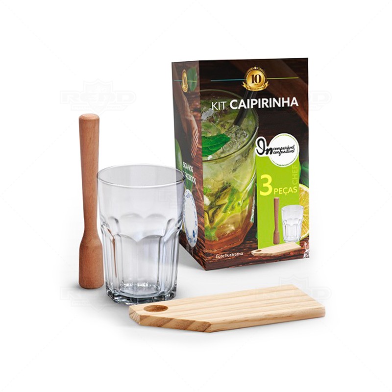 Kit Caipirinha Personalizado com 3 Peas