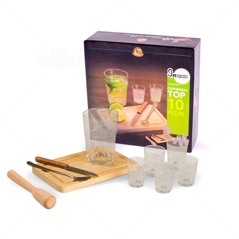 Kit Caipirinha Personalizado com 10 Peas