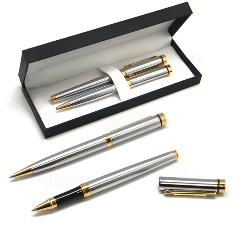Estojo com Canetas Roller de Metal Personalizadas
