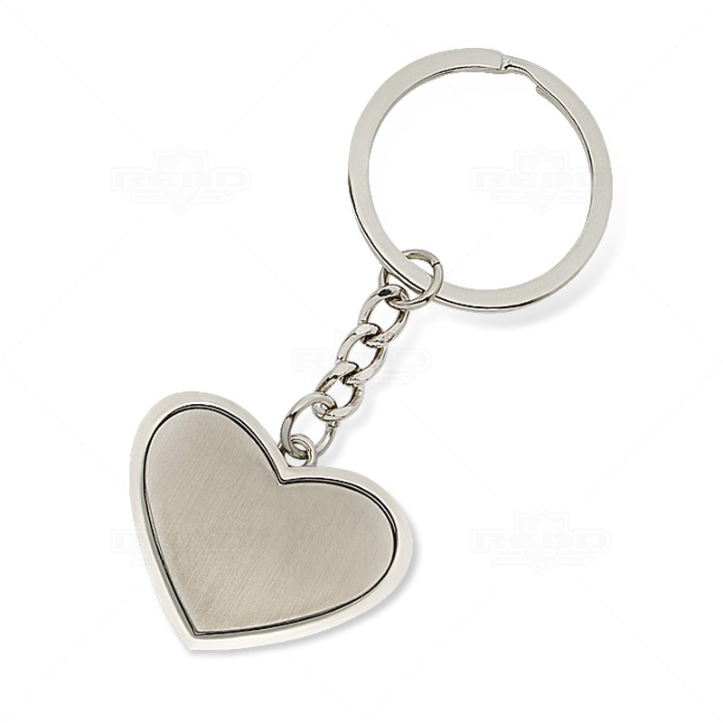 Chaveiro de Metal Formato Corao Personalizado