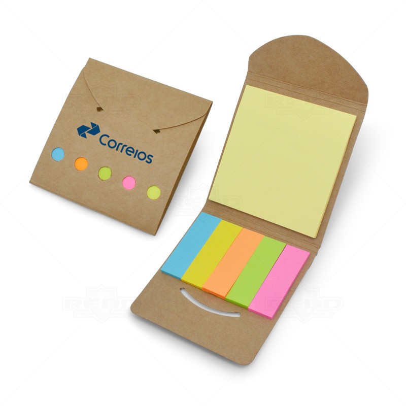 Mini Bloco de Anotaes Ecolgico com Autocolantes Personalizado