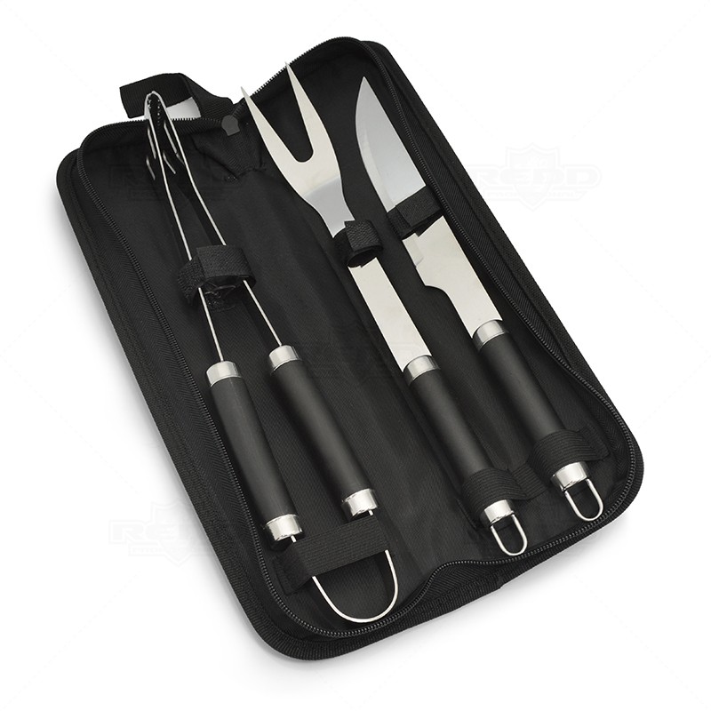 Kit Churrasco para Brinde com 3 Peas em Inox