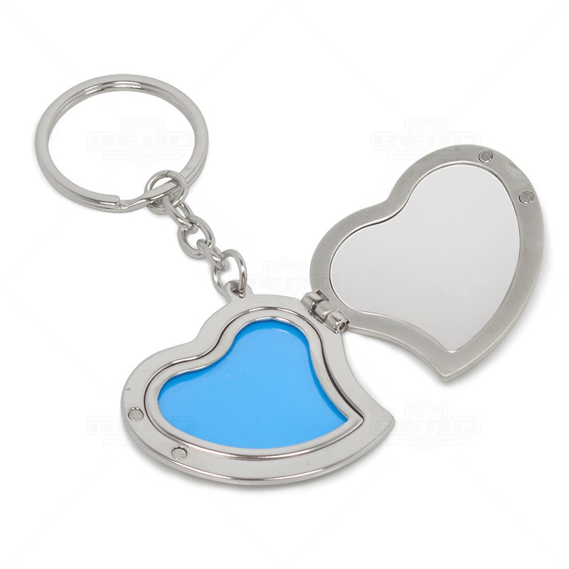 Chaveiro porta foto em formato Corao personalizado