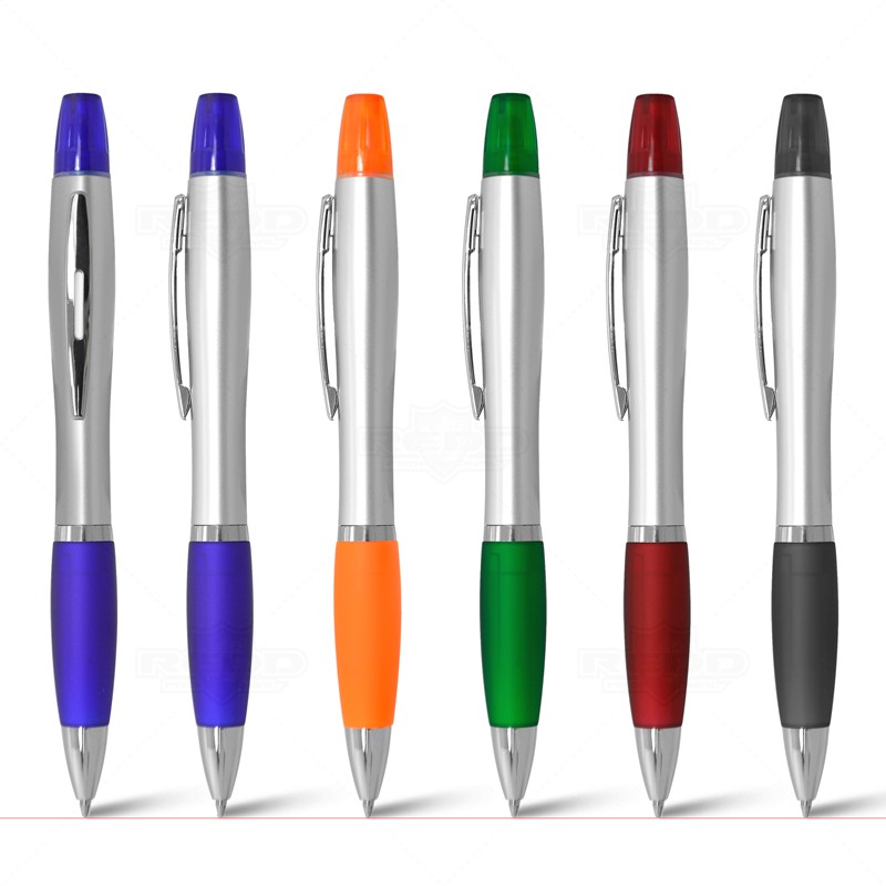Caneta Plstica Com Marca Texto Personalizado