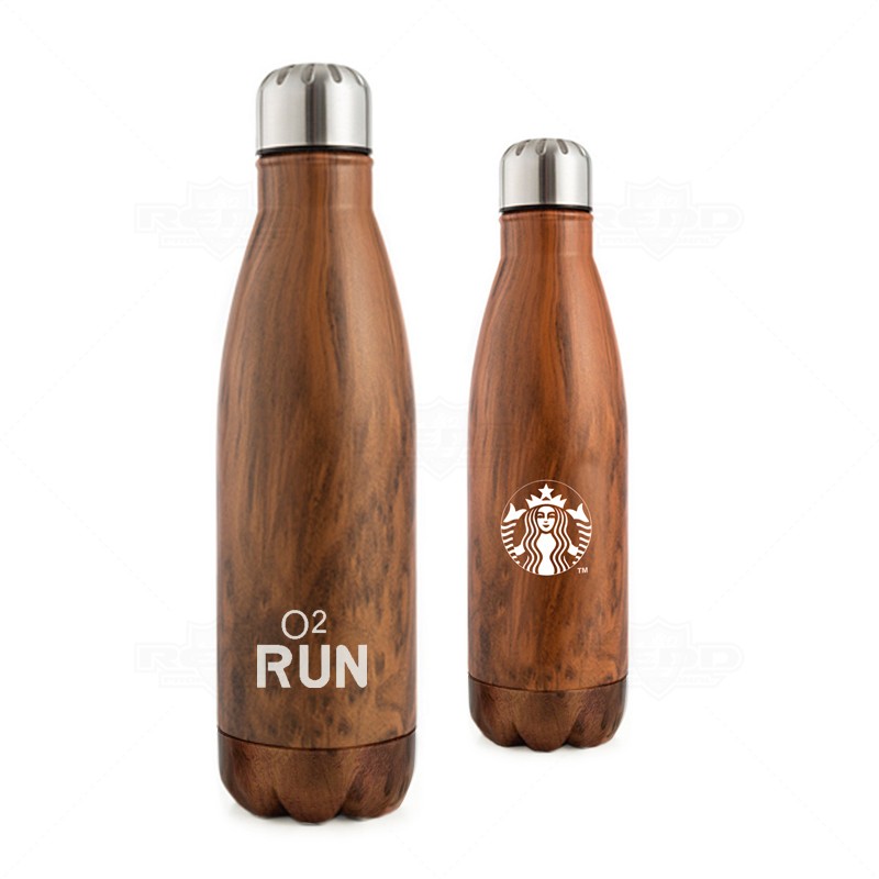 Squeeze Garrafa 750ml com Efeito Madeira Personalizada