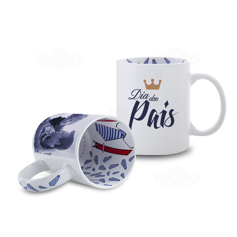 Caneca de Porcelana Dia Dos Pais Personalizada