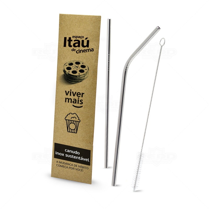 Kit Canudo de Inox Personalizado