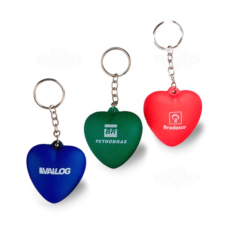 Chaveiro-Anti Stress no Formato Corao Personalizado