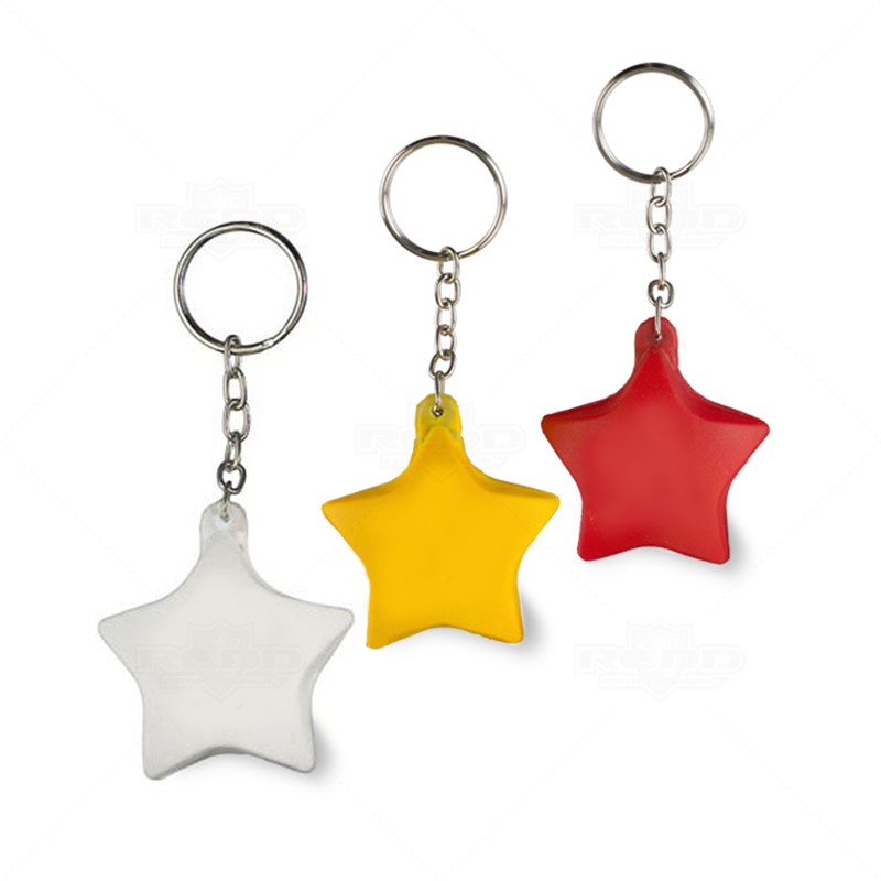 Chaveiro Anti-Stress Formato Estrela Personalizado