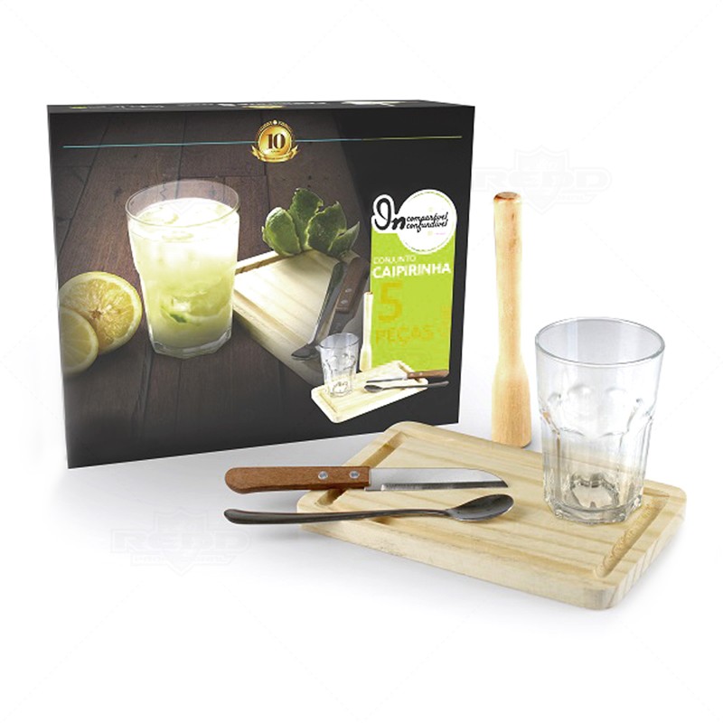 Kit Caipirinha Personalizado com 5 Peas