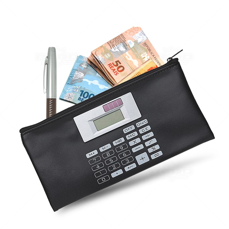 Carteira Couro Sinttico com Calculadora Personalizada