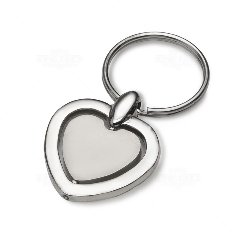 Chaveiro de Metal Formato Corao Personalizado