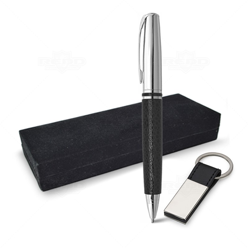 Conjunto Com Caneta e Chaveiro Personalizado