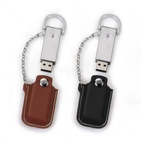 Pen Drive 4GB com detalhe em couro Personalizado em Fortaleza