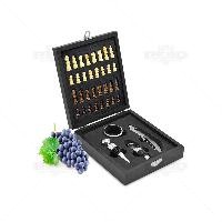 kit Vinho 4 peas com Jogo de Xadrez Personalizado em Fortaleza