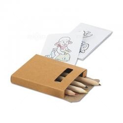 Brindes Fortaleza - Kit para Colorir com 6 mini Lápis Personalizado