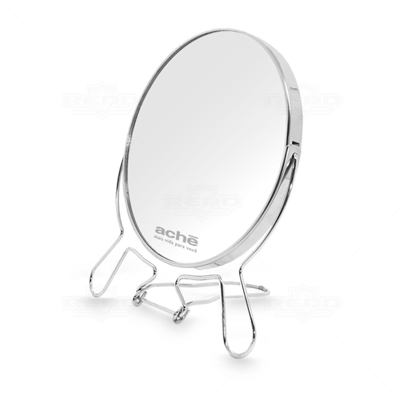 Espelho Giratrio com lente de Aumento e Base de Metal