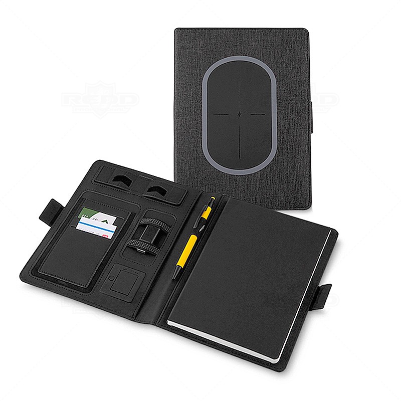 Caderno com Carregador  Wireless 4000 Mah Personalizado